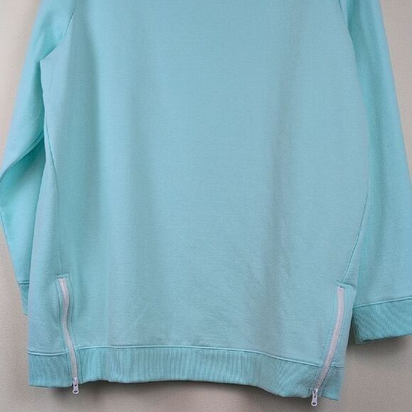 Talbots T by Talbots Plus Size Featherweight Terry Crewneck Pullover Top - Picture 7 of 10